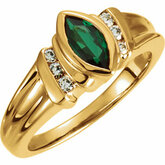 Ring Mounting for Marquise Gemstone