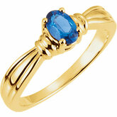 Ring Mounting for Oval Gemstone Solitaire
