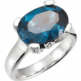 Ring Mounting for Oval and Round Gemstones