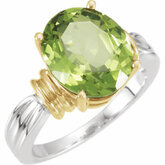 Ring for Oval Gemstone Solitaire