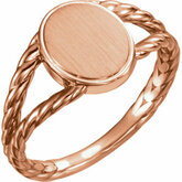 Rope-Style Signet Ring