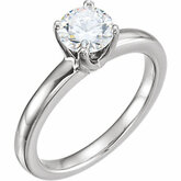 Round 4-Prong Tall Comfort-Fit Solstice Solitaire&#174; BombÃ© Ring Mounting