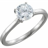 Round Solitaire Engagement Ring or Band