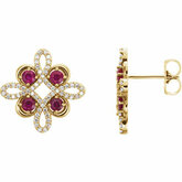 Ruby & Diamond Earrings or Mounting