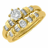 Semi-mount Engagement Ring & Band