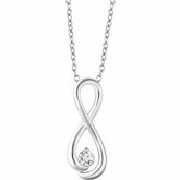 Solitaire Infinity-Inspired Necklace
