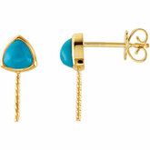 South Sea Cultured Pearl and Turquoise Earrings or Semi-mount