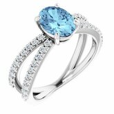 Split Shank Accented Ring