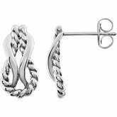 Teardrop Rope Design Earrings