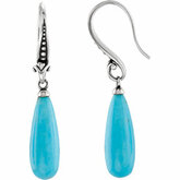 Turquoise Briolette Earrings or Mounting