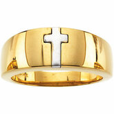 Two Tone Cross Ring