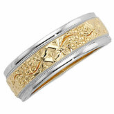 Two Tone Tapered Ladies or Gents Wedding Band