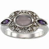 Vintage Design Ring Mounting for Oval Gemstone