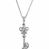 Vintage-Inspired Key Design Pendant or Necklace