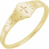 Youth Signet Ring with Cross