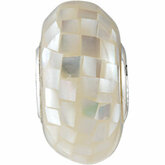 KeraÂ® White Mosaic Mother of Pearl Bead