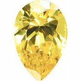 Pear Lab Created Yellow Cubic Zirconia
