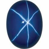 Oval Lab Created Blue Star Sapphire