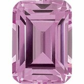 Emerald/Octagon Lab Created Pink Sapphire