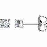 SI&#8322;-SI&#8323; G-H Diamond & Platinum Friction Post Stud Earrings
