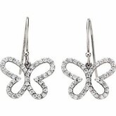 3/8 CTW Diamond Butterfly Earrings