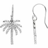 1/2 CTW Diamond Palm Tree Earrings
