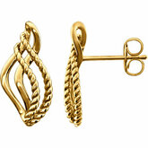 Teardrop Rope Design Earrings