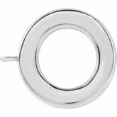None / Sterling Silver / None / Plain Toggle Bar Ring