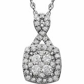 Halo-Styled Diamond Necklace