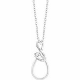 652670 / Set / Sterling Silver / Poliert / .015 Ctw Diamond Freeform 16-18 Inch Necklace