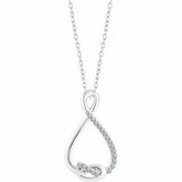 652671 / Set / Sterling Silver / Poliert / 1 / 10 Ctw Diamond Freeform 16-18 Inch Necklace