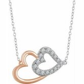 Accented Double Heart Necklace