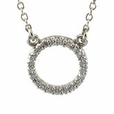1/10 CTW Platinum Diamond Circle Necklace