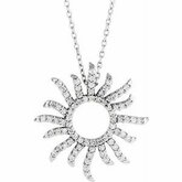 3/8 CTW Diamond Sun Necklace