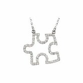 1/3 CTW Diamond Puzzle Piece 16 1/2" Necklace