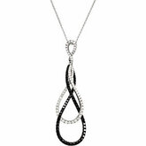 1 1/3 CTW Black & White Diamond 18" Necklace