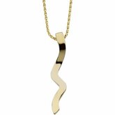 Gold Fashion Pendant on an 18" Diamond Cut Wheat Chain