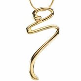 Gold Fashion Pendant on an 18" Snake Chain