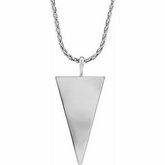 87131 / NECKLACE / Custom Engraved / Sterling Silver / 28 X 16 Mm / 24 In / Poliert / Geometric Necklace