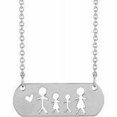 Stick Figure Family Necklace