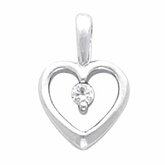 .07 CTW Platinum Diamond Heart Pendant