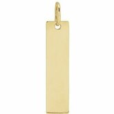 87231 / 18K Yellow Gold-Plated Sterling Silver / Pendant / No Engraving / Polished / Bar Pendant