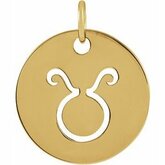 Zodiac Disc Necklace or Pendant