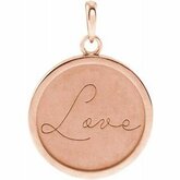 Live, Love, or Hope Disc Necklace or Pendant