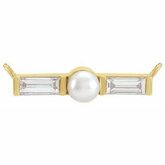 Pearl Petite Bar Necklace or Center