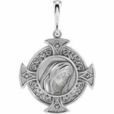 Virgin Mary Cross Necklace or Pendant