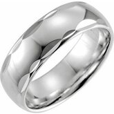 52024 / Sterling Silver / 4 / 7 Mm / Poliert / Scalloped Edge Comfort-Fit Band