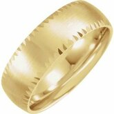 52086 / 14K Yellow / 12 / 7 Mm / Poliert / Facet-Edge Comfort-Fit Satin Finished Band
