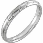 52174 / Continuum Sterling Silver / 11 / 3 Mm / Poliert / Patterned Comfort-Fit Band