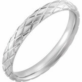 52175 / Sterling Silver / 4 / 3 Mm / Poliert / Patterned Comfort-Fit Band